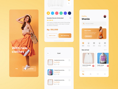 Mobile Exploration - Fashion Store App app branding design icon illustration ui ux vector