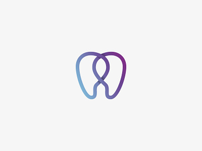 Dental LineArt Logo dental design designgrapich icon ilustration infinity logo tooth