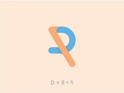 D Plus R Logo design icon letering letter letter d letter r logo logo design
