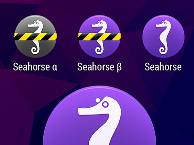 Seahorse for Android Icon android icon purple seahorse