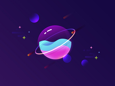 gradient planet gradient illustrations