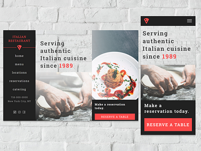 Italian Restaurant css design development html restaurant website