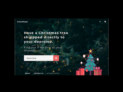 Treeshopr Animated adobe xd animation auto animate confirmation ecommerce holidays illustration modal shopping cart website