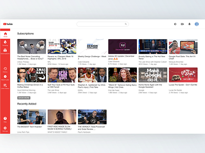 Youtube Homepage Redesign