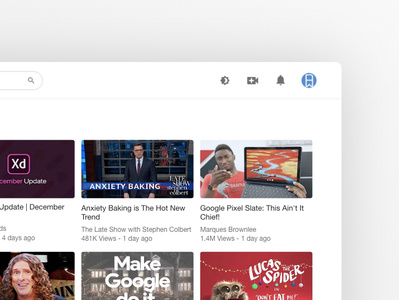 Youtube Redesign Sneak Peak app design flat google redesign ui ux web website youtube