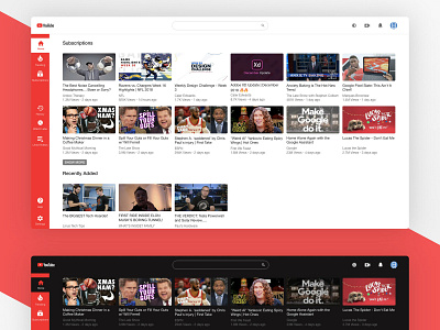 Youtube Redesign Complete daily flat google homepage modern redesign redesign. ui ux design website youtube