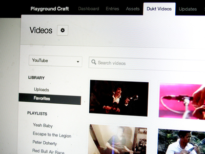 Videos for Craft CMS cms craft manager player videos vimeo youtube