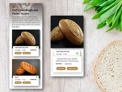 Bread and Pastry Catalogue app app design ecommerce ecommerce app food ui ui design ux