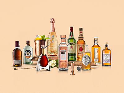 Pernod Ricard Brands Bottle Visual bottles branding design pernod ricard visual