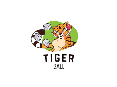 Tiger Ball Logo branding design kazakhstan logo tiger tigeress