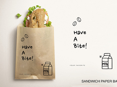 Paper Bag paper bag paper bag mockup sandwich sandwich bag