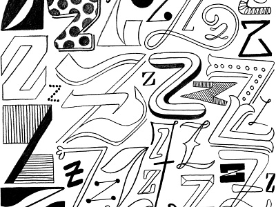 All the zed's illustration lettering typography