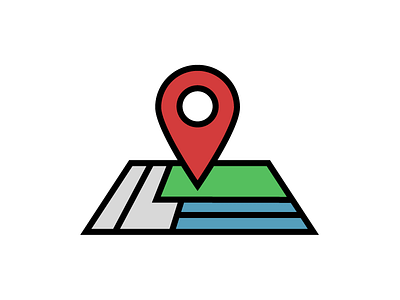 Map iconography icons illustration