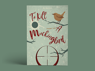 To Kill a Mocking Bird book cover design digital illustration retro