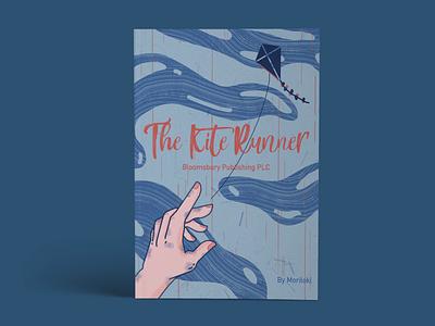 The Kite Runner book cover design digital illustration