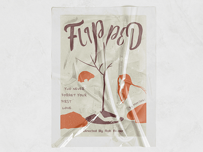 FLIPPED illustration poster design retro