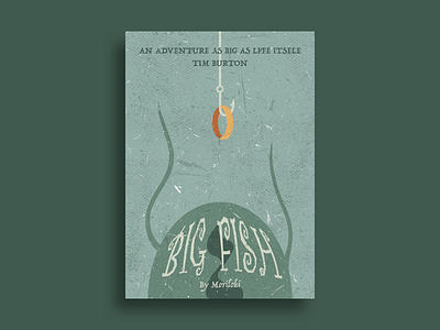 BIG FISH film illustration poster design retro