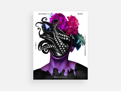 Voidbelow / Devoid abstract black design photoshop portrait poster poster a day poster art poster design purple red tentacle voidbelow white