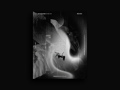 Voidbelow / Pennyroyal abstract black blackandwhite depression design drowning falling flamingo floating free fall inspiration photoshop poster poster a day poster design space voidbelow white