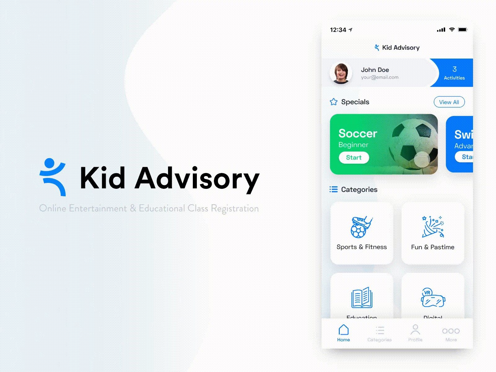 Kid Advisory - UI/UX Homepage