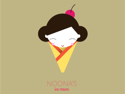 Brand Noonas Ice vector logo branding illustration