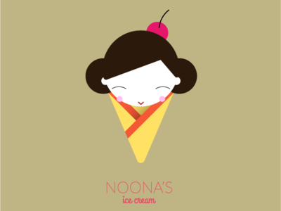 Brand Noonas Ice branding illustration logo vector