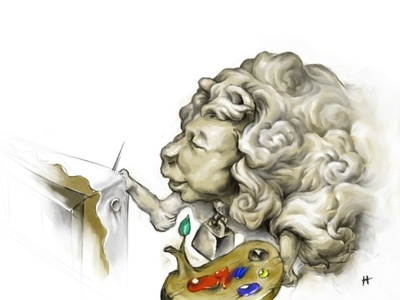 Painting Sheep digital painting illustration
