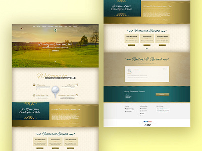 Private golf course web design htmlcss photoshop ui web