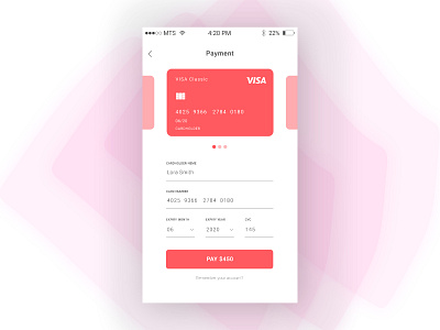 Credit Card Checkout daily 100 challenge illustration ui ux