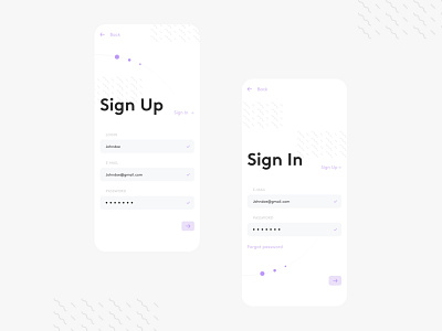 Daily UI #001 - Sign Up / Sign In