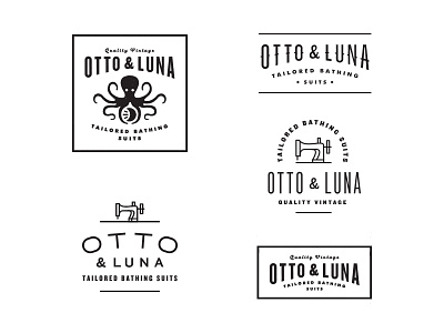 Otto Luna bathing suit font logo luna mood octopus otto tailored type vintage