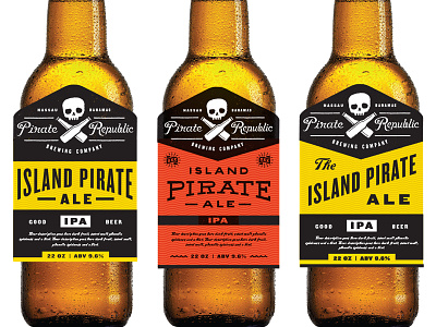 Pirate Republic In Progress beer brewery craft crossbones ipa logo pirate skull typography
