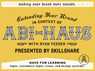 Ryan Feerer Skillshare abihaus brand icons logos restaurant skillshare system type typography