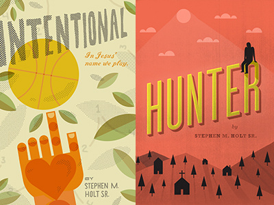 Book Covers basketball book christian church covers heart hunter illustration intentional leaves type typography