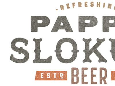 Beer design typography