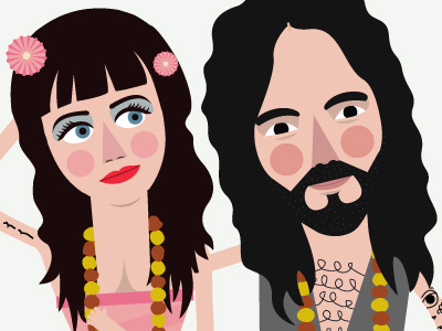 Katy & Russell illustration portrait