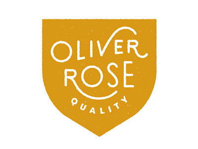 Oliver Rose custom type lettering shield