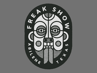 Freak Show abilene freak show halftone illustration lizard lizard man texas texture type typography