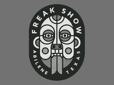 Freak Show abilene freak show halftone illustration lizard lizard man texas texture type typography