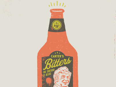 Carter's Bitters beer illustration silver screen society