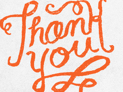 Thank You hand drawn script swirl thank you type typography
