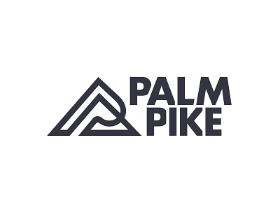 Palm Pike hiking logo logotype mountain outdoors p palm pike slope type