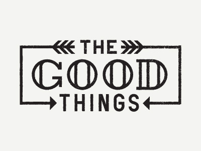 The Good Things arrow custom type type typography