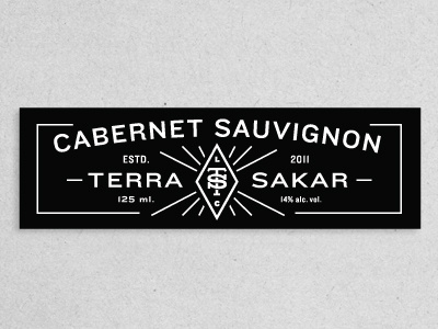 Wine Stuff label monogram type typography wine