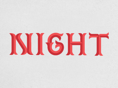 Night custom type font serif swash typography
