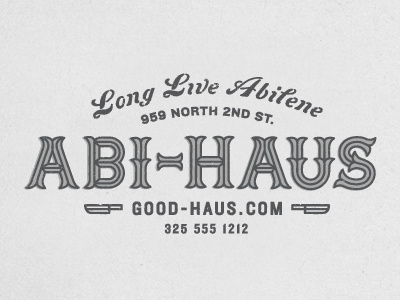 ABI-HAUS abilene custom type food restaurant type typography