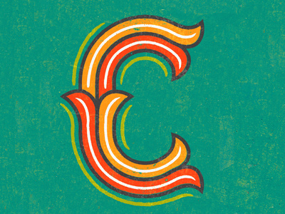 C Is For C bevel c custom inline ornate typography