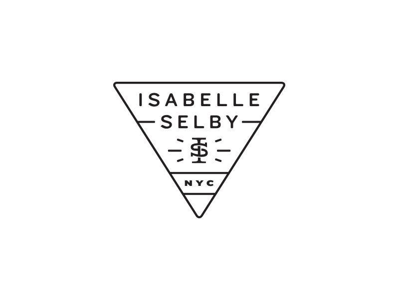 Isabelle Selby logo monogram triangle photography type typography