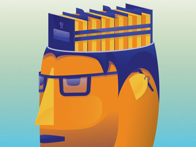 Man's head for a book cover book cover illustration vector