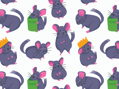 Pattern with chinchillas illustration pattern vector